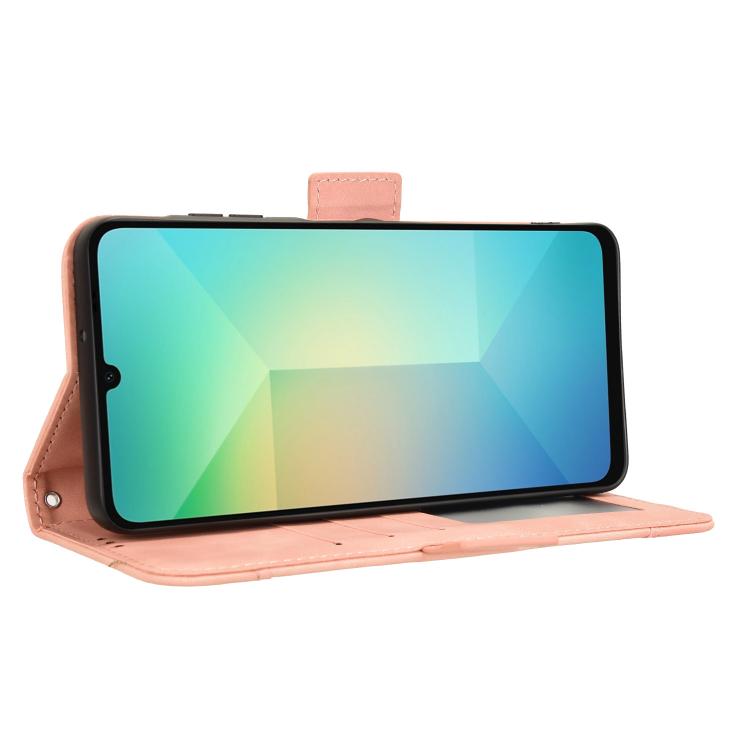 For Samsung Galaxy A06 5G Skin Feel Calf Texture Card Slots Leather Phone Case