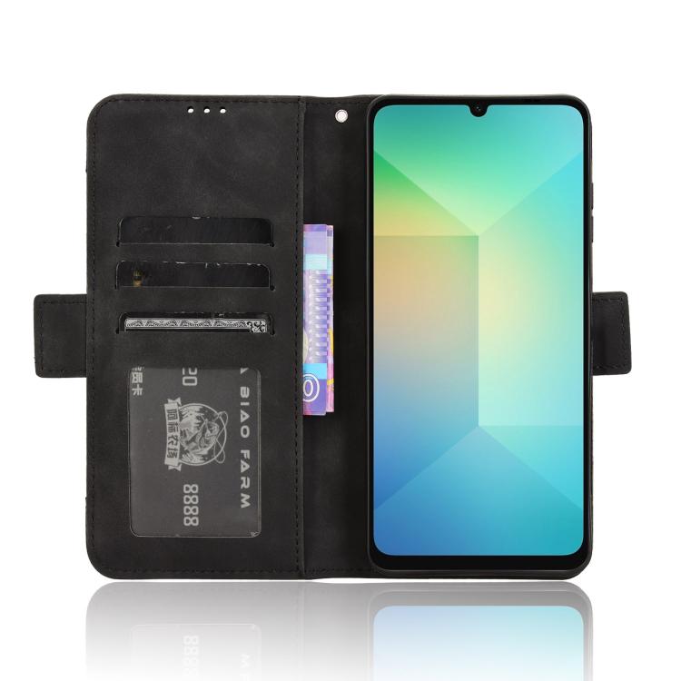For Samsung Galaxy A06 5G Skin Feel Calf Texture Card Slots Leather Phone Case