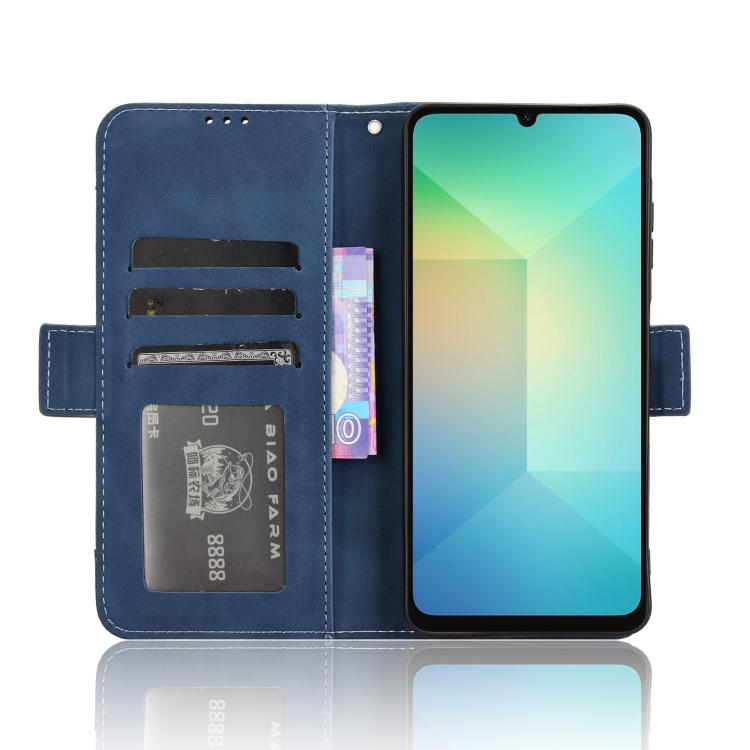 For Samsung Galaxy A06 5G Skin Feel Calf Texture Card Slots Leather Phone Case