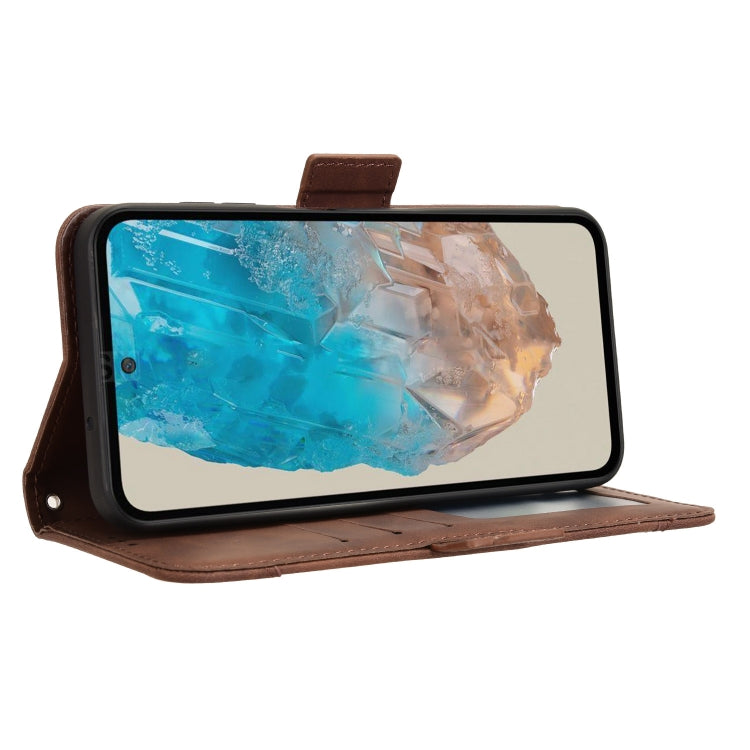 For Samsung Galaxy M35 5G Skin Feel Calf Texture Card Slots Leather Phone Case