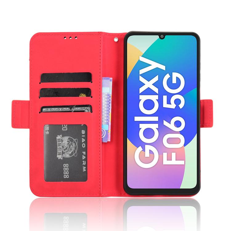 For Samsung Galaxy F06 5G / M06 5G Skin Feel Calf Texture Card Slots Leather Phone Case