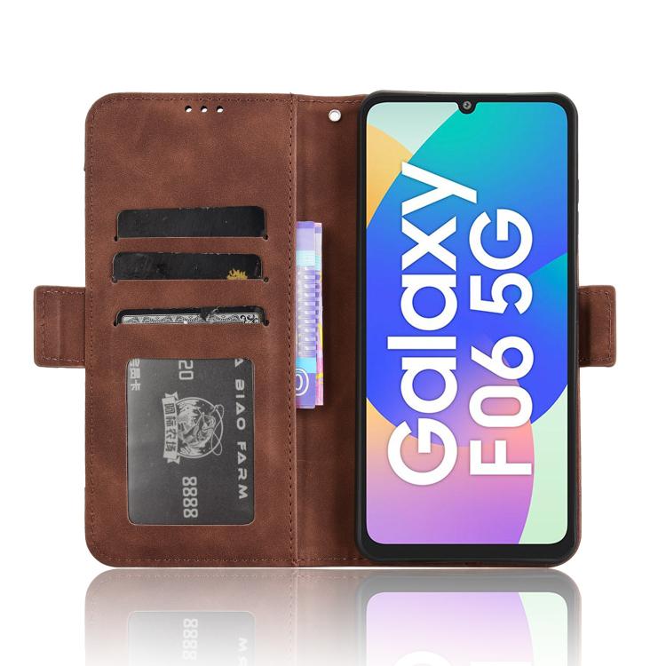 For Samsung Galaxy F06 5G / M06 5G Skin Feel Calf Texture Card Slots Leather Phone Case
