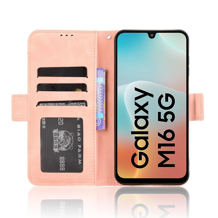 For Samsung Galaxy F16 5G / M16 5G Skin Feel Calf Texture Card Slots Leather Phone Case