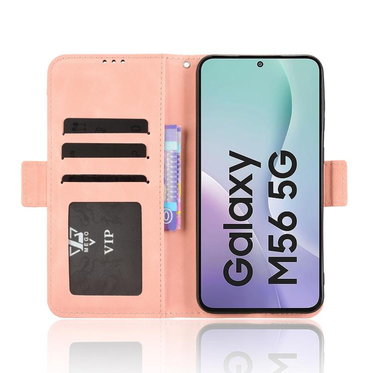 For Samsung Galaxy M56 5G Skin Feel Calf Texture Card Slots Leather Phone Case