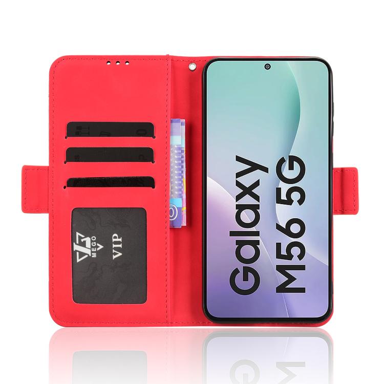 For Samsung Galaxy M56 5G Skin Feel Calf Texture Card Slots Leather Phone Case