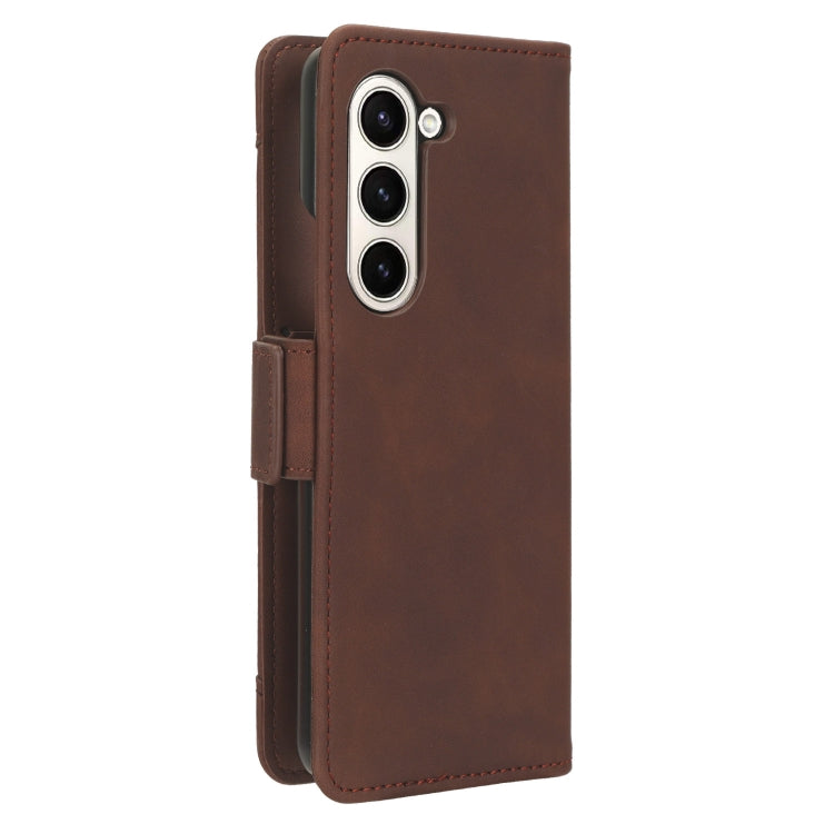 For Samsung Galaxy Z Fold6 Skin Feel Calf Texture Card Slots Leather Phone Case