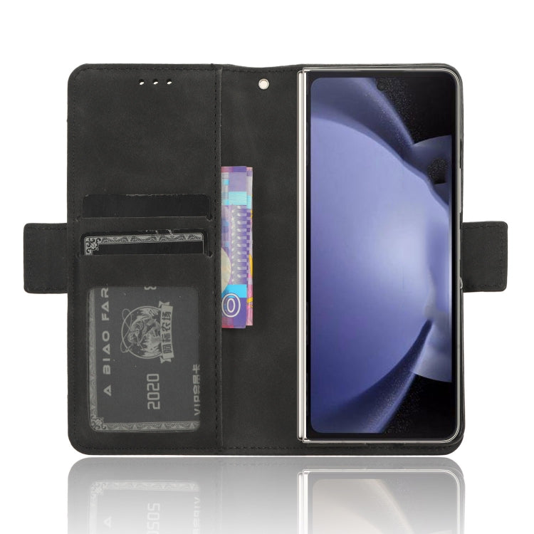 For Samsung Galaxy Z Fold6 with Pen Slot Skin Feel Calf Texture Card Slots Leather Phone Case
