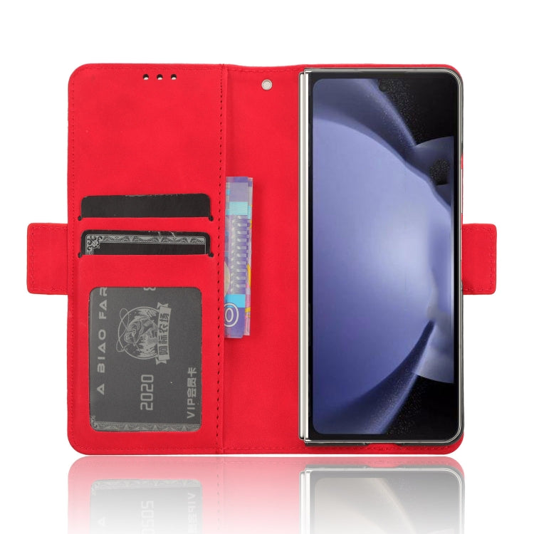 For Samsung Galaxy Z Fold6 with Pen Slot Skin Feel Calf Texture Card Slots Leather Phone Case