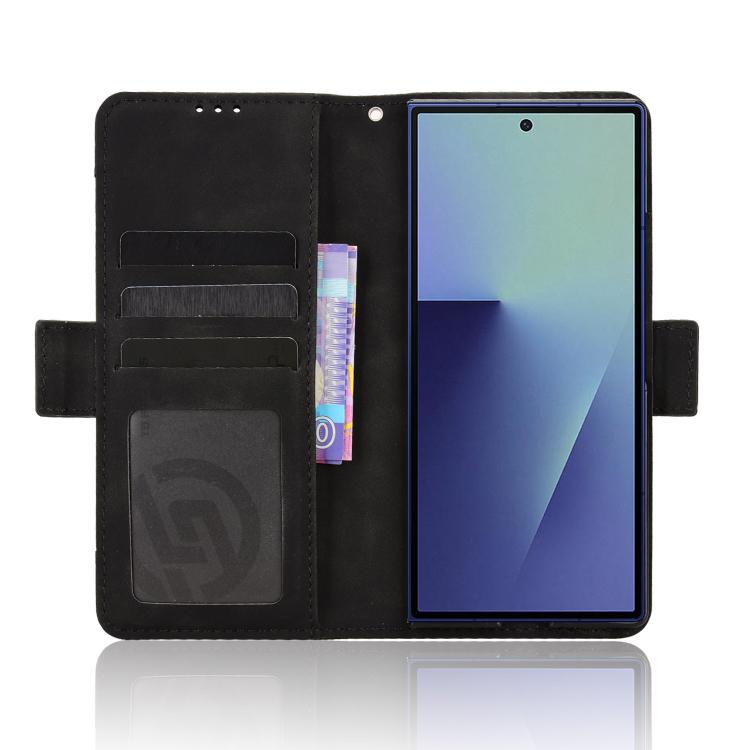For Samsung Galaxy Z Fold7 Skin Feel Calf Texture Card Slots Leather Phone Case