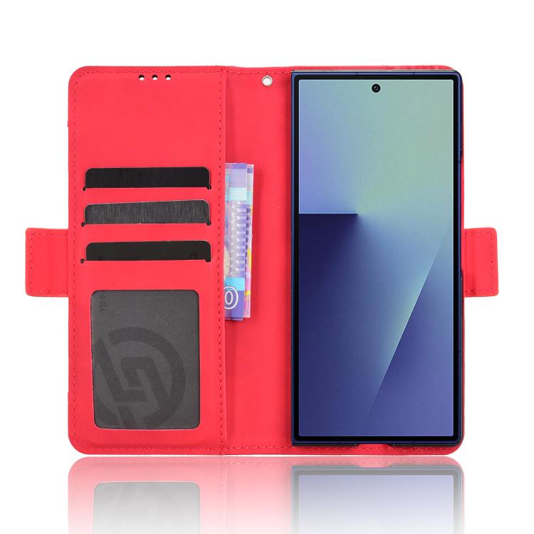 For Samsung Galaxy Z Fold7 Skin Feel Calf Texture Card Slots Leather Phone Case