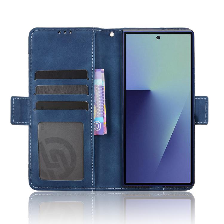 For Samsung Galaxy Z Fold7 Skin Feel Calf Texture Card Slots Leather Phone Case