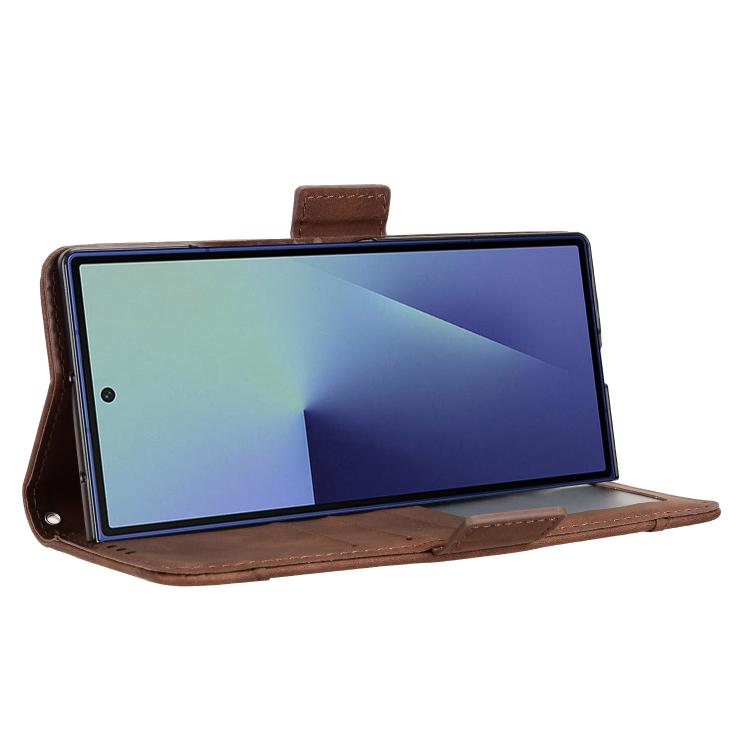 For Samsung Galaxy Z Fold7 Skin Feel Calf Texture Card Slots Leather Phone Case