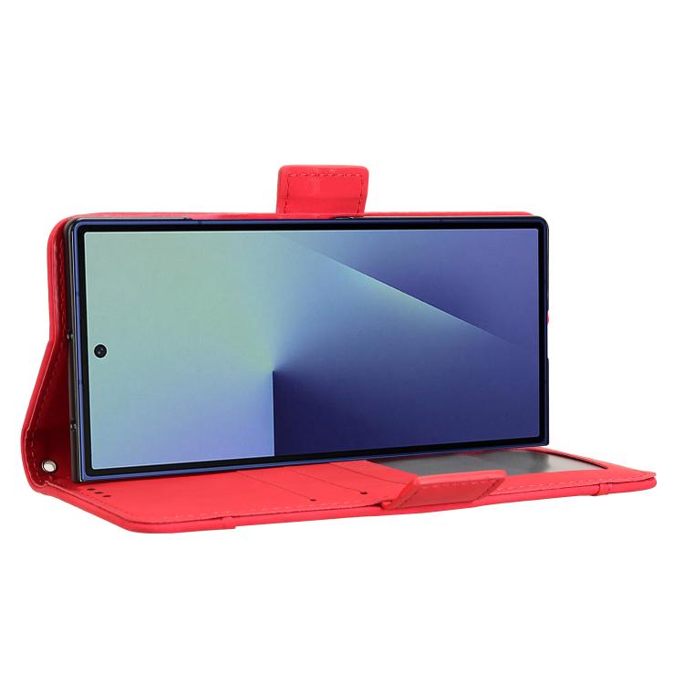 For Samsung Galaxy Z Fold7 with Pen Slot Skin Feel Calf Texture Card Slots Leather Phone Case