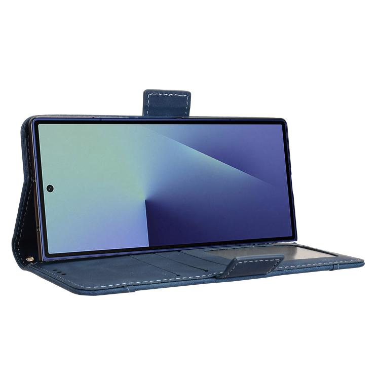 For Samsung Galaxy Z Fold7 with Pen Slot Skin Feel Calf Texture Card Slots Leather Phone Case
