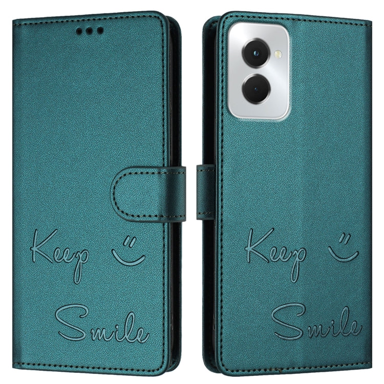 For Motorola Moto G Power 5G 2024 Smile Embossing RFID Leather Phone Case