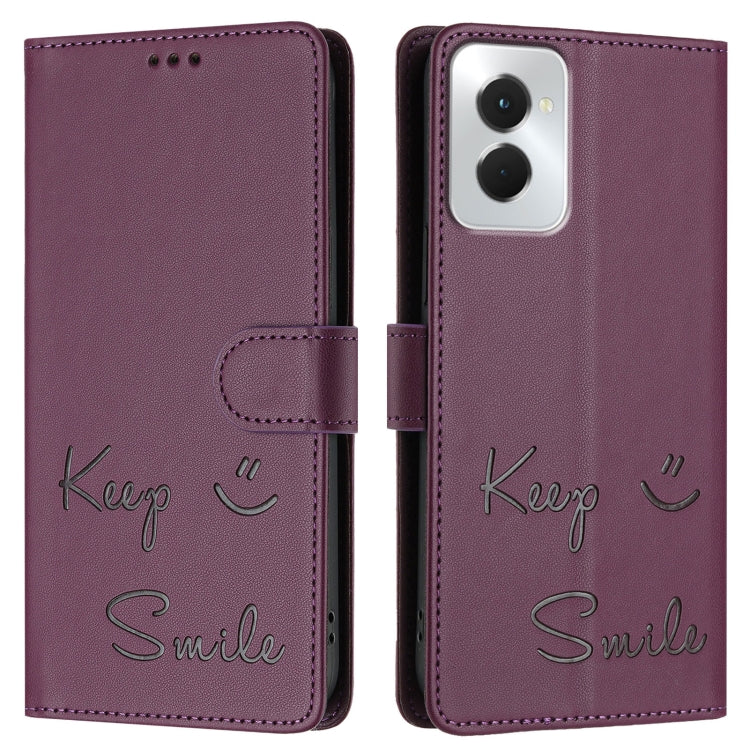 For Motorola Moto G Power 5G 2024 Smile Embossing RFID Leather Phone Case