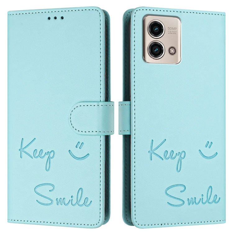 For Motorola Moto G Stylus 2023 4G Smile Embossing RFID Leather Phone Case