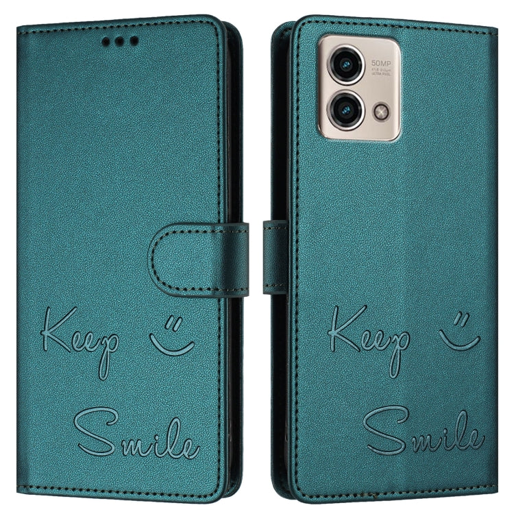 For Motorola Moto G Stylus 2023 4G Smile Embossing RFID Leather Phone Case