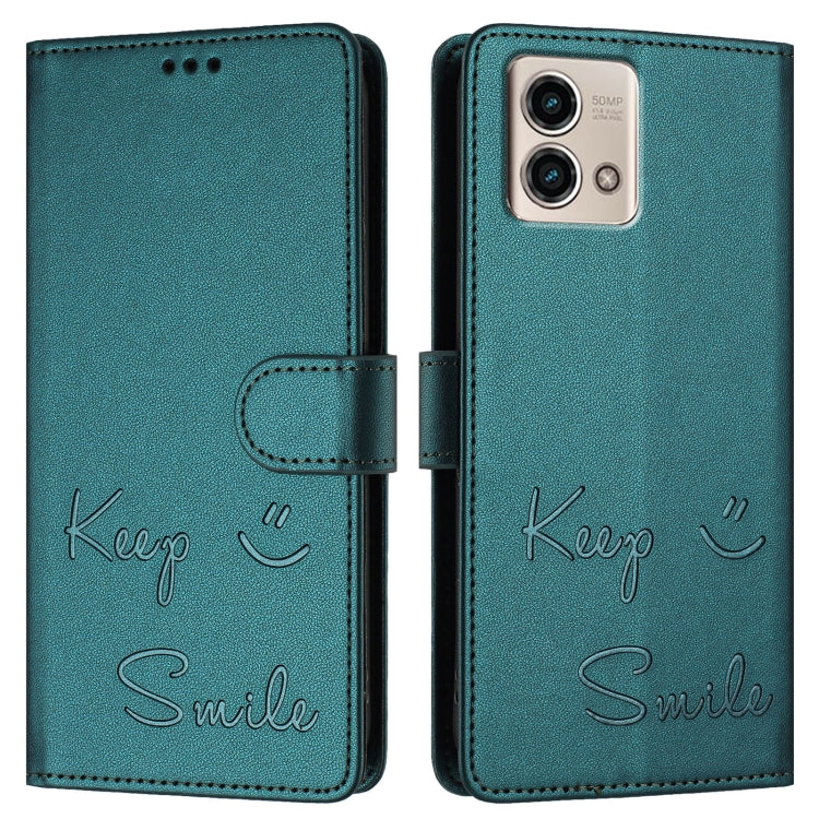 For Motorola Moto G Stylus 5G 2023 Smile Embossing RFID Leather Phone Case