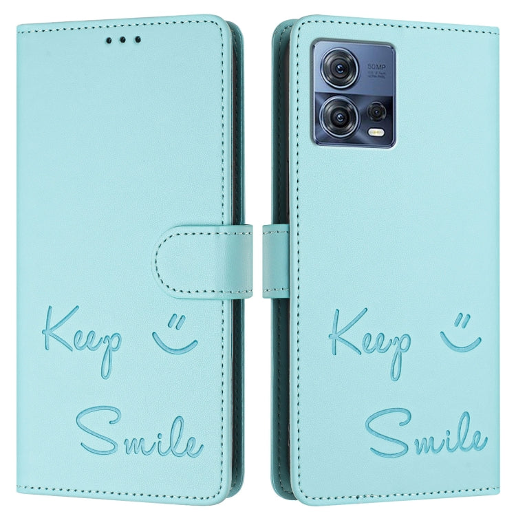 For Motorola Moto S30 Pro 5G Smile Embossing RFID Leather Phone Case