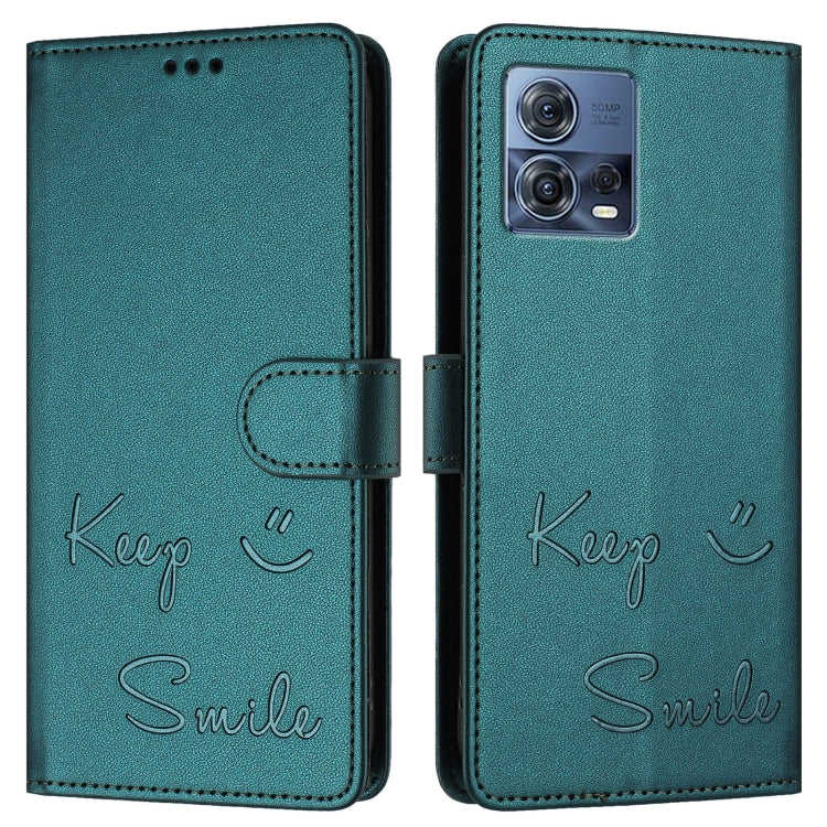 For Motorola Moto S30 Pro 5G Smile Embossing RFID Leather Phone Case