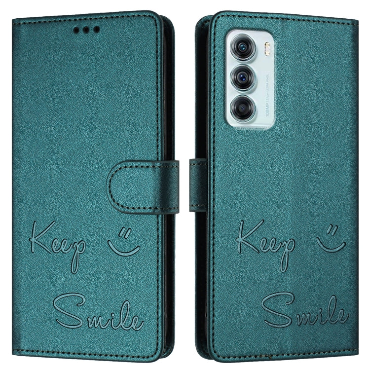 For Motorola Edge S30/Moto G200 5G Smile Embossing RFID Leather Phone Case