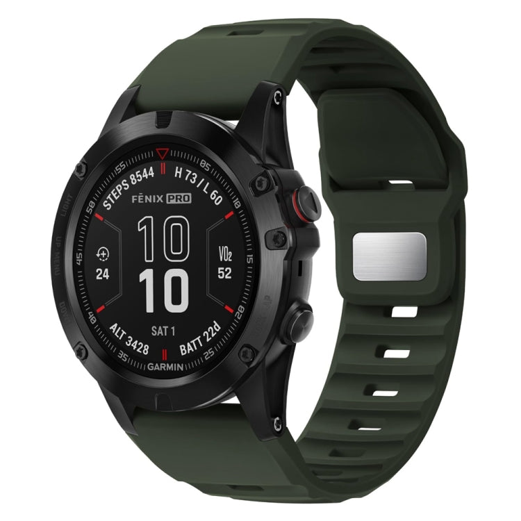 For Garmin Fenix 7X / 7X Pro Rough Style Silicone Quick Release Watch Band