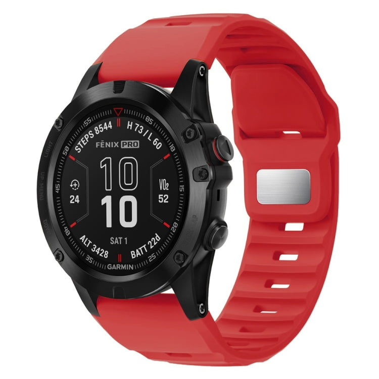 For Garmin Fenix 7X / 7X Pro Rough Style Silicone Quick Release Watch Band