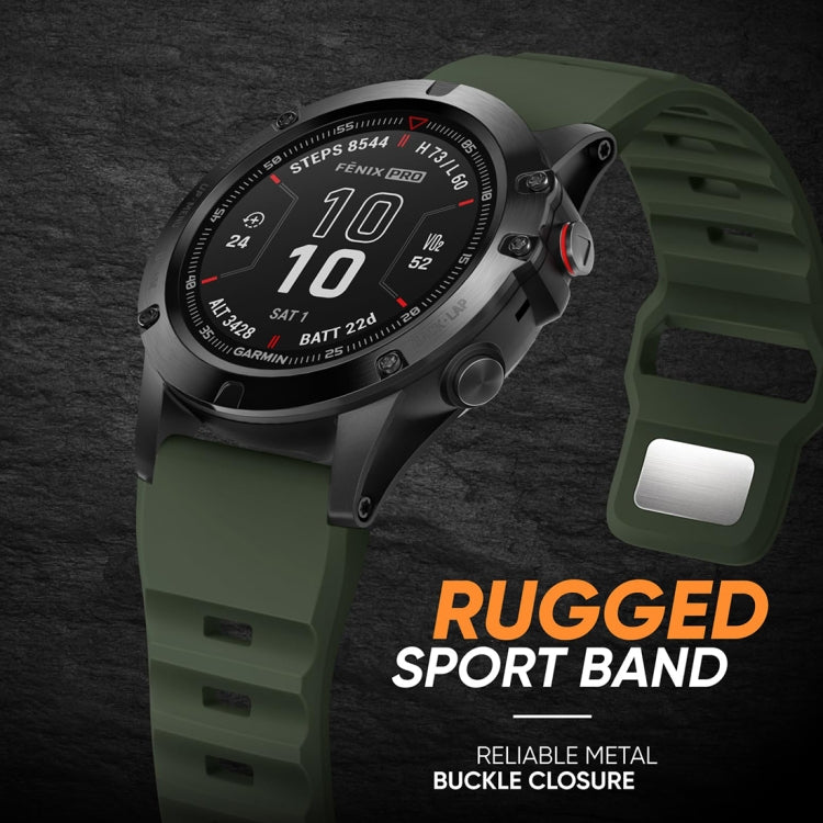 For Garmin Fenix 7X / 7X Pro Rough Style Silicone Quick Release Watch Band