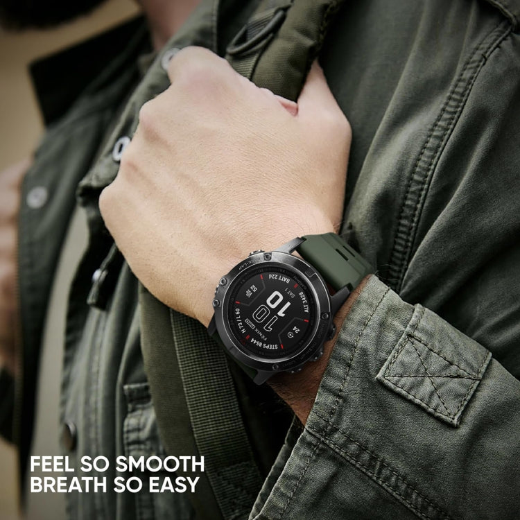 For Garmin Fenix 7X / 7X Pro Rough Style Silicone Quick Release Watch Band
