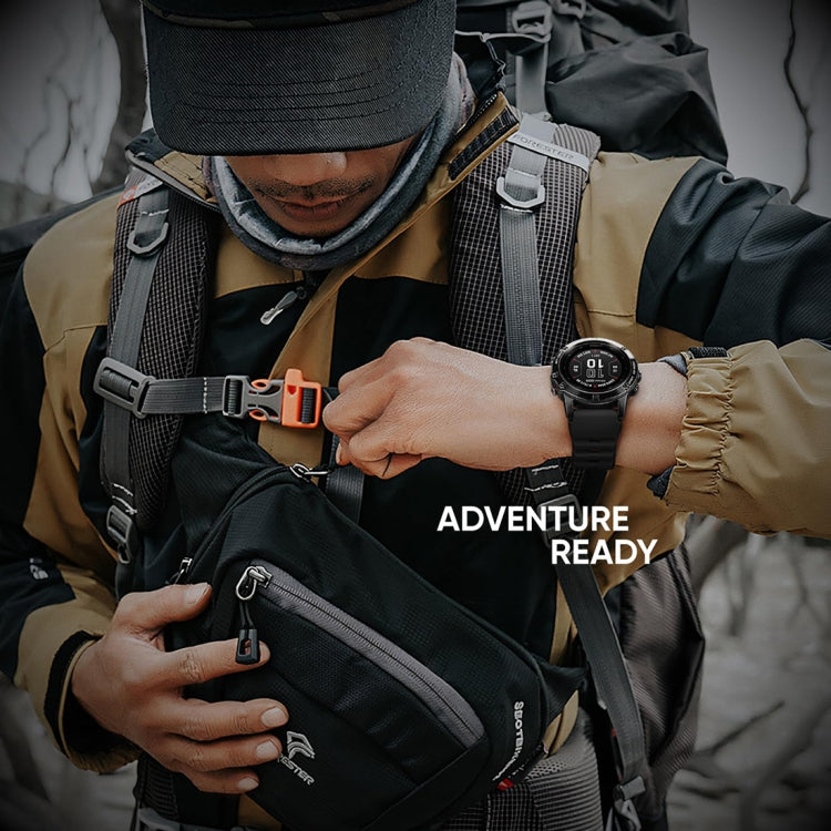 For Garmin Fenix 7X / 7X Pro Rough Style Silicone Quick Release Watch Band