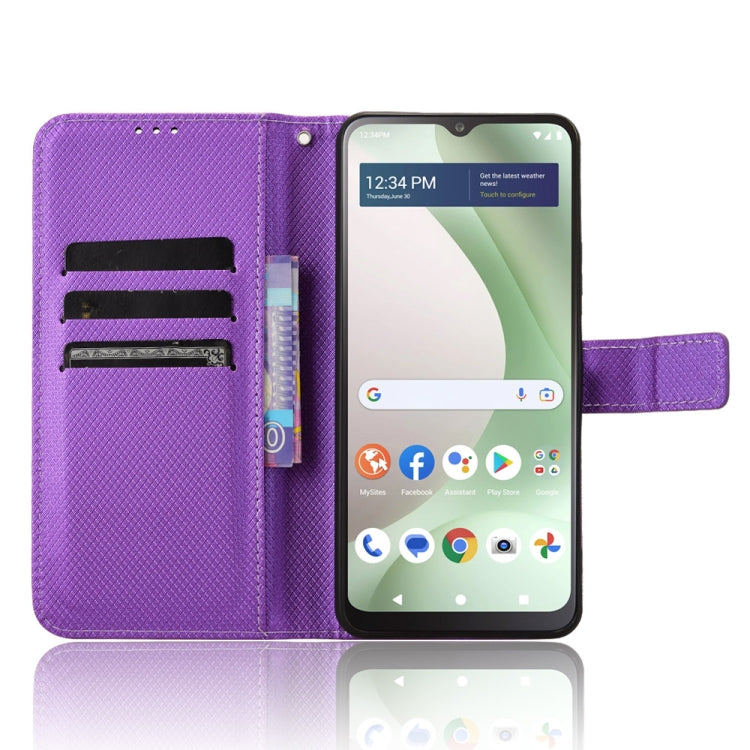 For BLU View 5 Diamond Texture Leather Phone Case