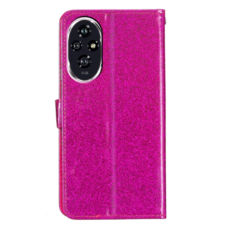For Honor 200 Glitter Powder Flip Leather Phone Case