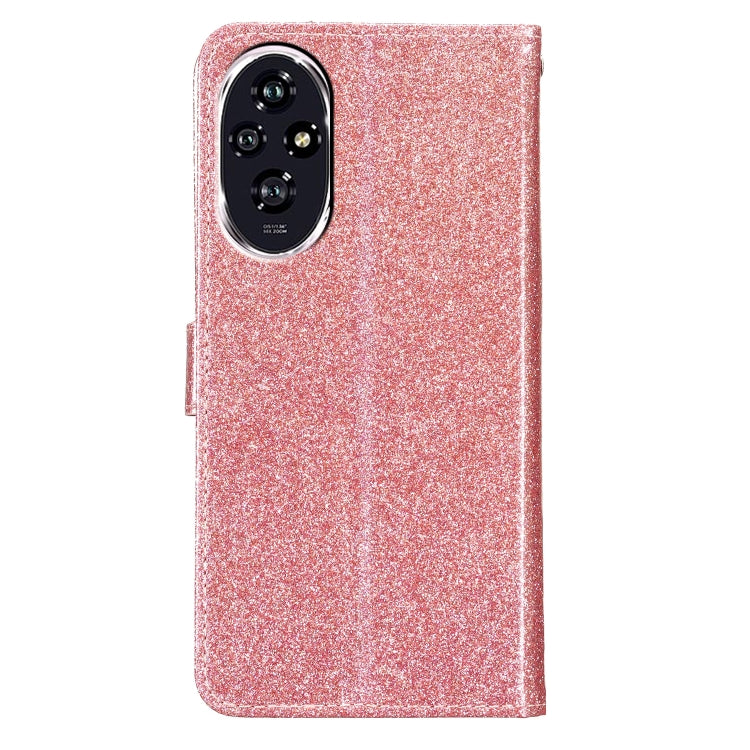 For Honor 200 Glitter Powder Flip Leather Phone Case