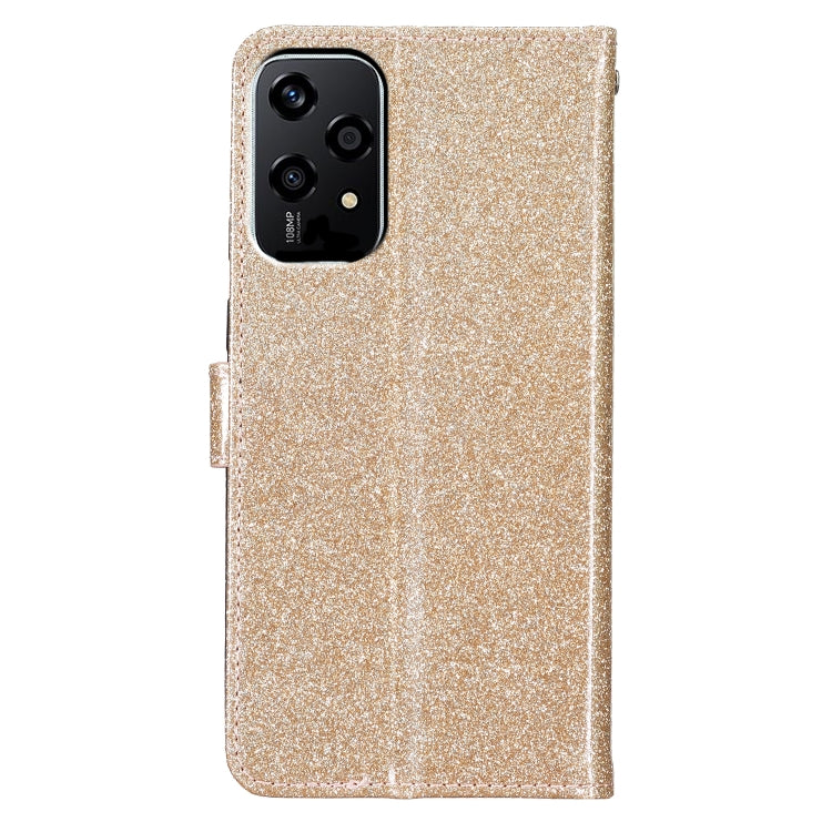 For Honor 200 Lite Global Glitter Powder Flip Leather Phone Case