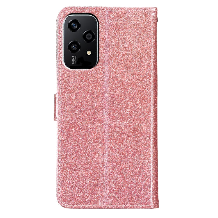 For Honor 200 Lite Global Glitter Powder Flip Leather Phone Case