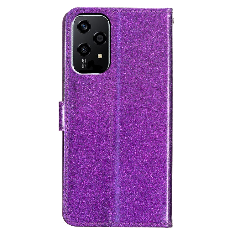 For Honor 200 Lite Global Glitter Powder Flip Leather Phone Case