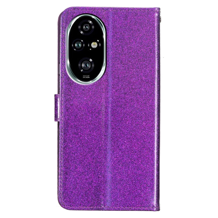 For Honor 200 Pro Glitter Powder Flip Leather Phone Case