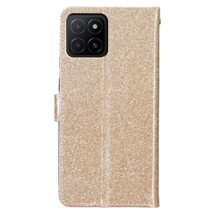 For Honor X5b 4G Glitter Powder Flip Leather Phone Case