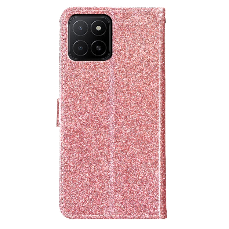 For Honor X5b 4G Glitter Powder Flip Leather Phone Case