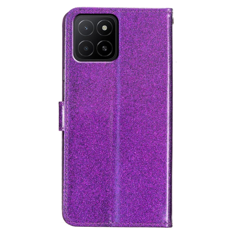 For Honor X5b 4G Glitter Powder Flip Leather Phone Case