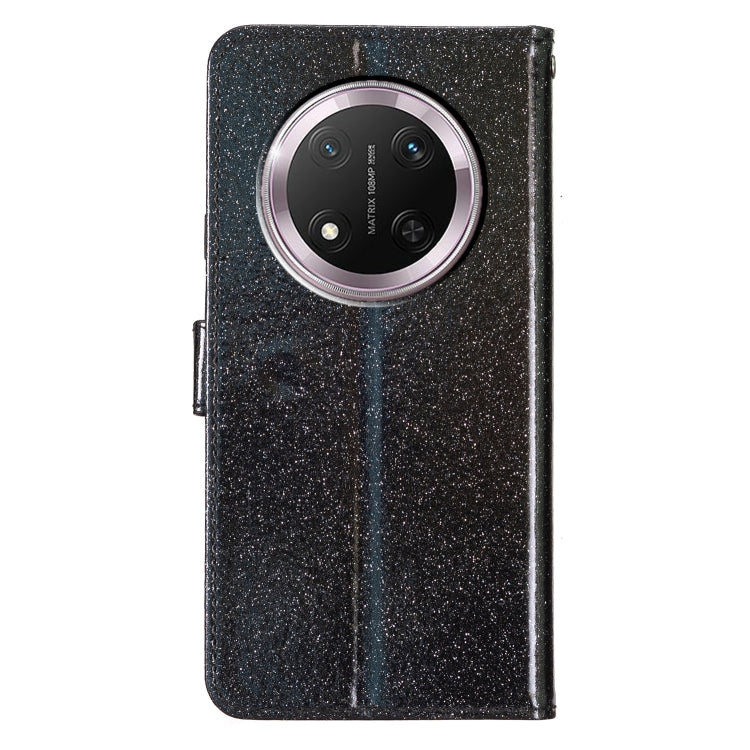 For Honor X9c 5G Glitter Powder Flip Leather Phone Case