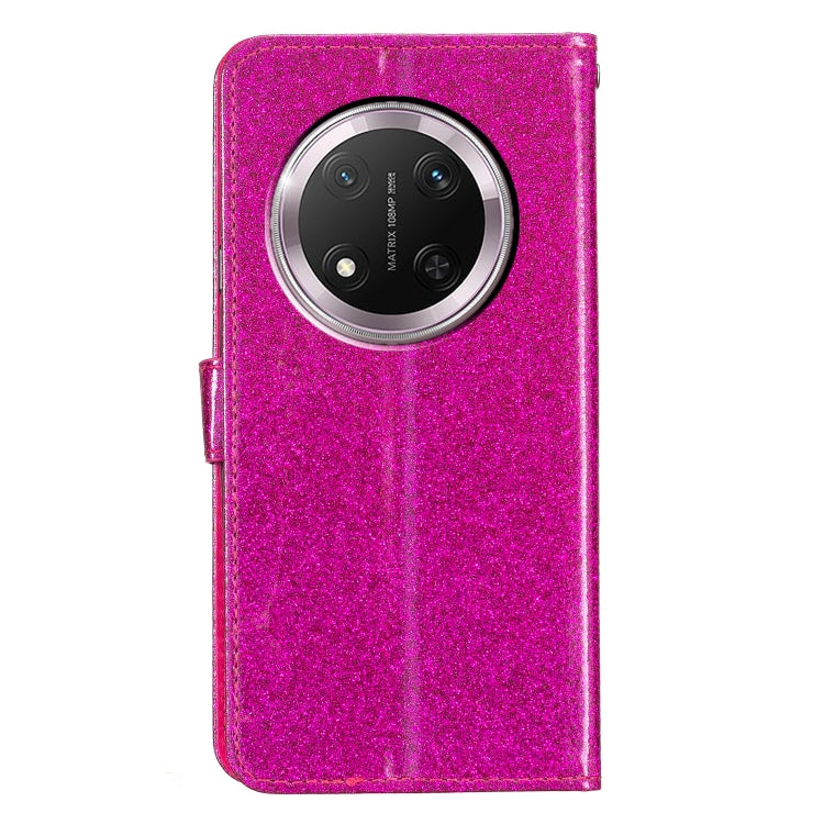 For Honor X9c 5G Glitter Powder Flip Leather Phone Case
