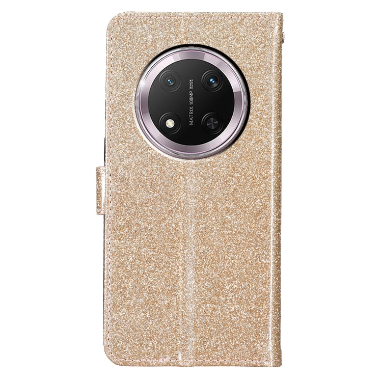 For Honor X9c 5G Glitter Powder Flip Leather Phone Case