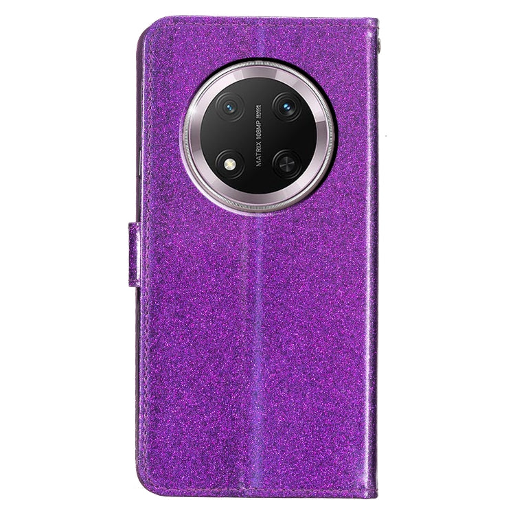 For Honor X9c 5G Glitter Powder Flip Leather Phone Case
