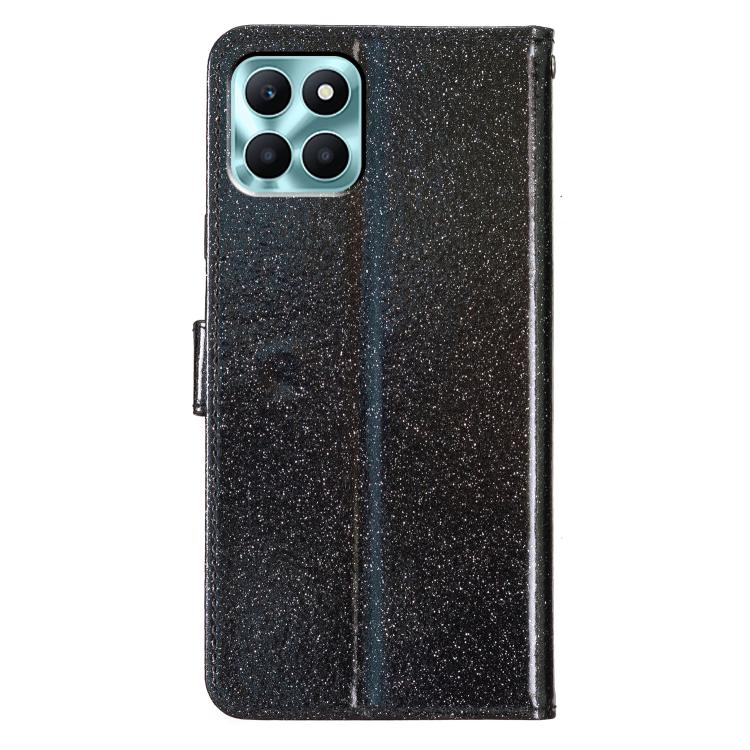 For Honor X6c 4G Glitter Powder Flip Leather Phone Case
