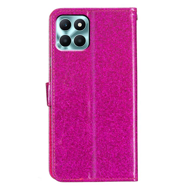 For Honor X6c 4G Glitter Powder Flip Leather Phone Case