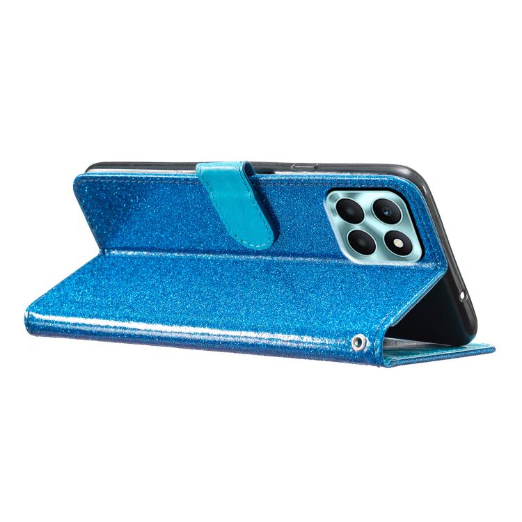 For Honor X6c 4G Glitter Powder Flip Leather Phone Case
