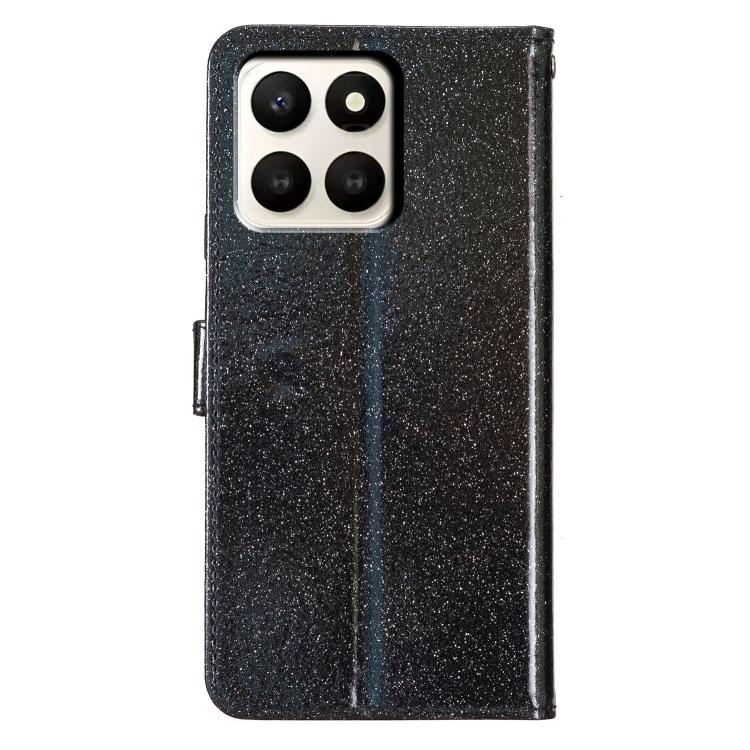 For Honor X7d 5G Glitter Powder Flip Leather Phone Case