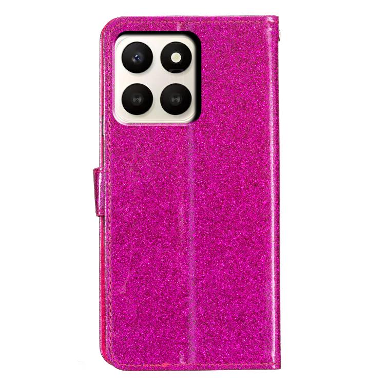 For Honor X7d 5G Glitter Powder Flip Leather Phone Case